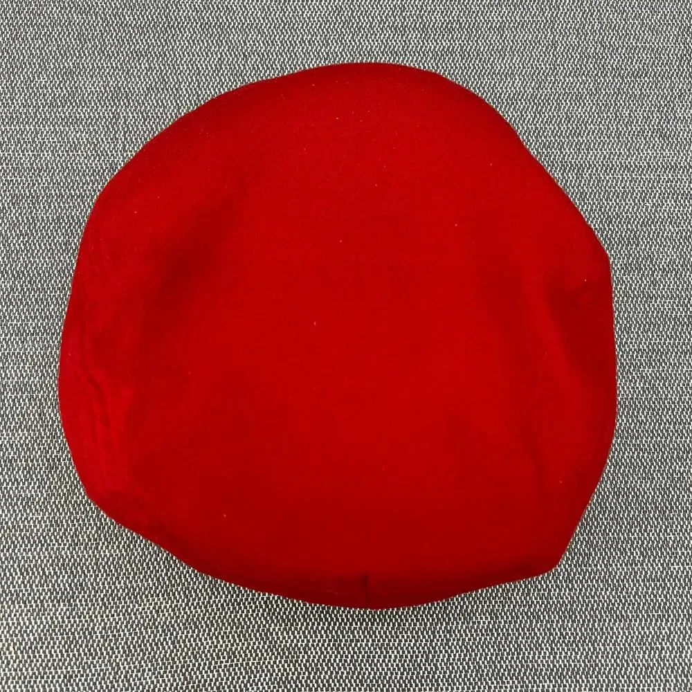 Vintage Pendleton Red 100% Wool Newsboy Cabbie Cap Hat One Size Made In USA